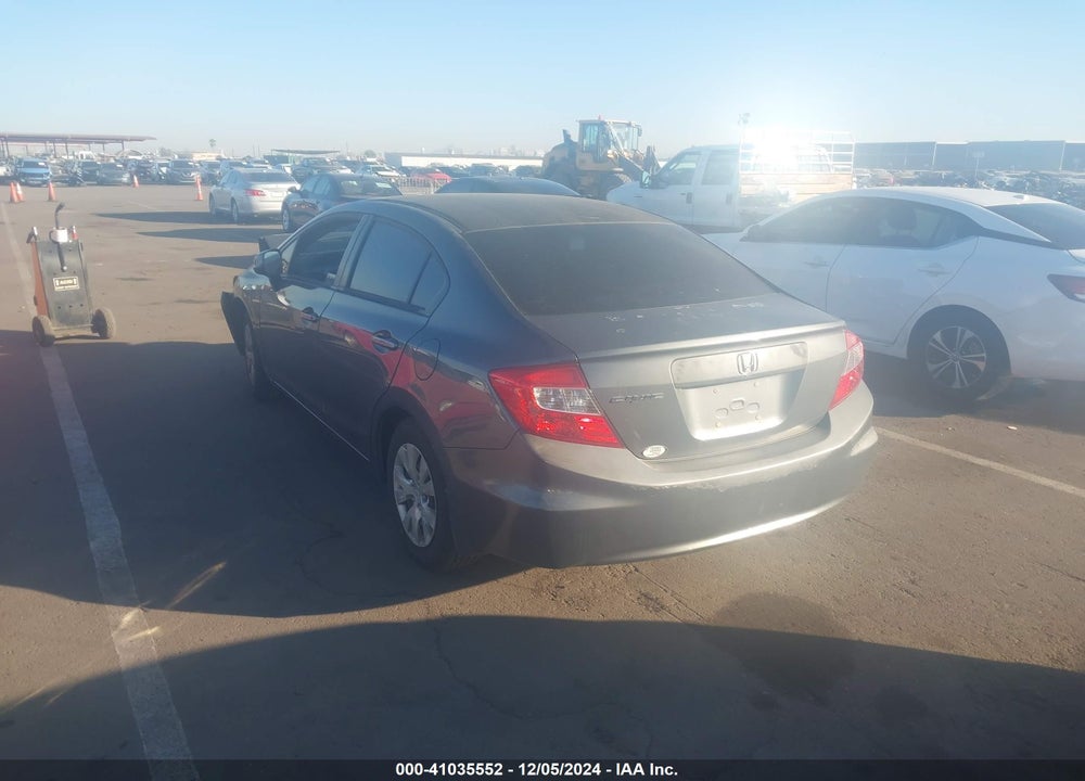 2012 HONDA CIVIC LX VIN: 19XFB2F50CE345060