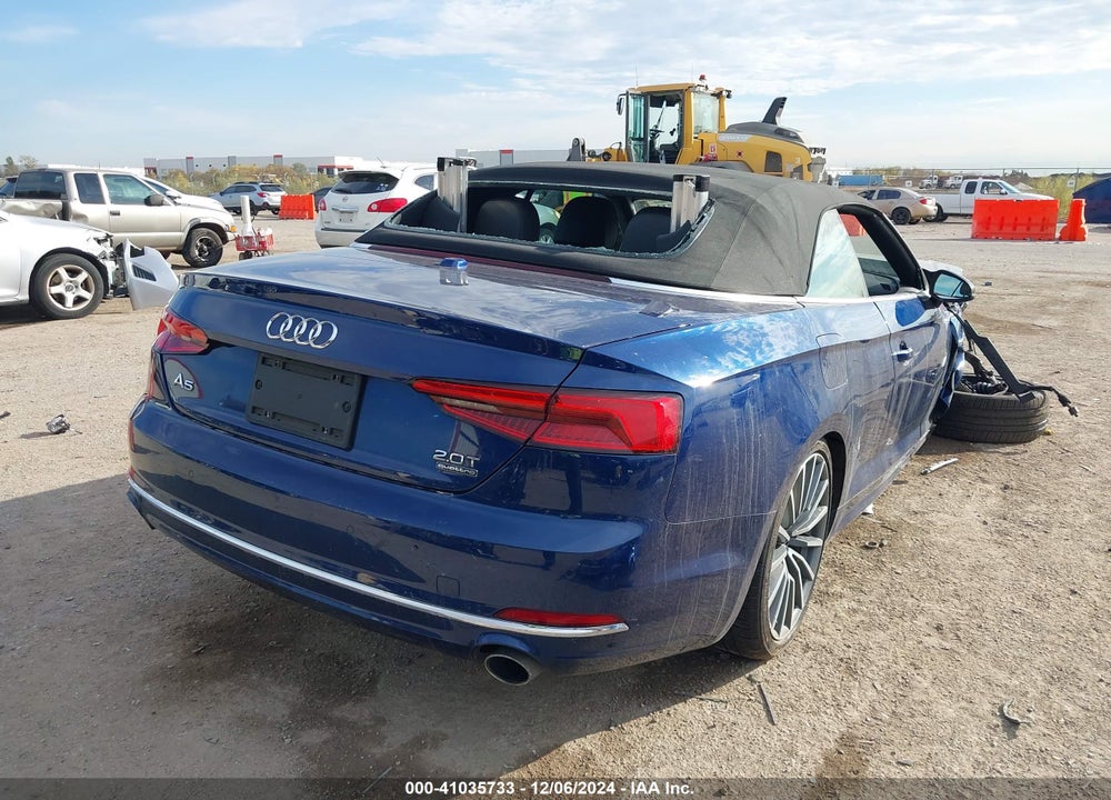 2018 AUDI A5 2.0T PREMIUM VIN: WAUYNGF50JN002350