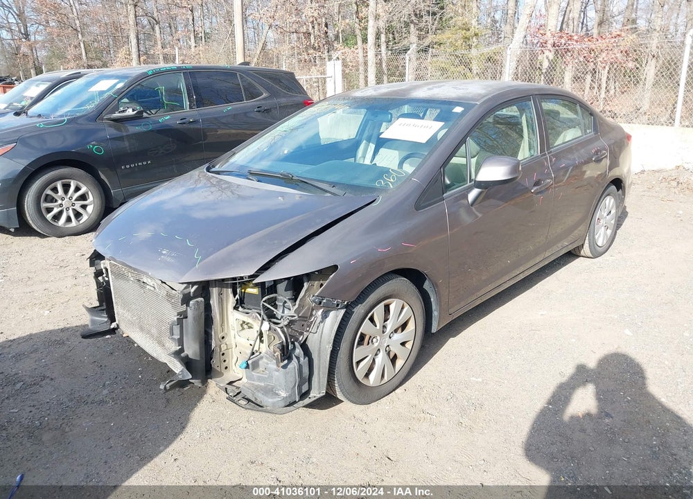 2012 HONDA CIVIC LX VIN: 2HGFB2F50CH555129