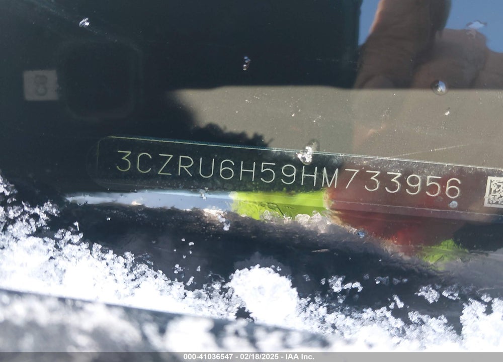 2017 HONDA HR-V VIN: 3CZRU6H59HM733956