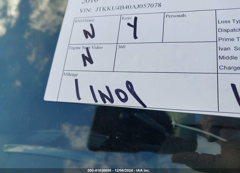2010 SCION XD VIN: JTKKU4B40AJ057078