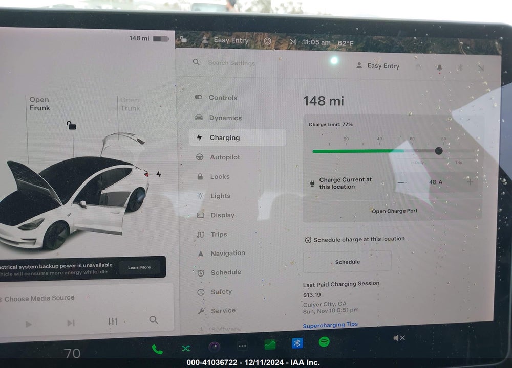 2019 TESLA MODEL 3 LONG RANGE/PERFORMANCE VIN: 5YJ3E1EB7KF510803