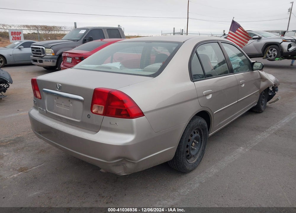 2002 HONDA CIVIC LX VIN: 1HGES155X2L033004