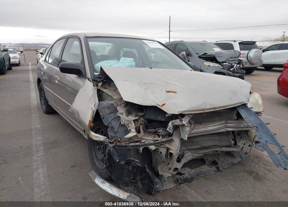 2002 HONDA CIVIC LX VIN: 1HGES155X2L033004