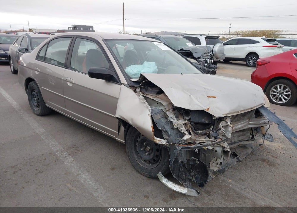 2002 HONDA CIVIC LX VIN: 1HGES155X2L033004