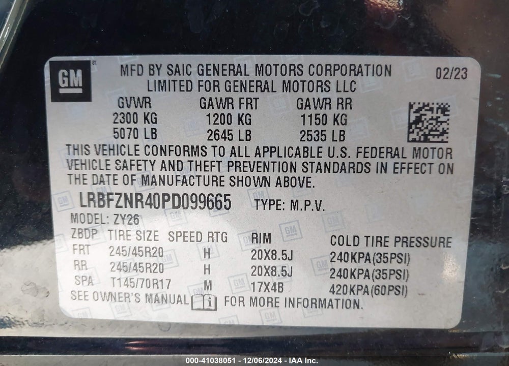 2023 BUICK ENVISION ESSENCE FWD VIN: LRBFZNR40PD099665