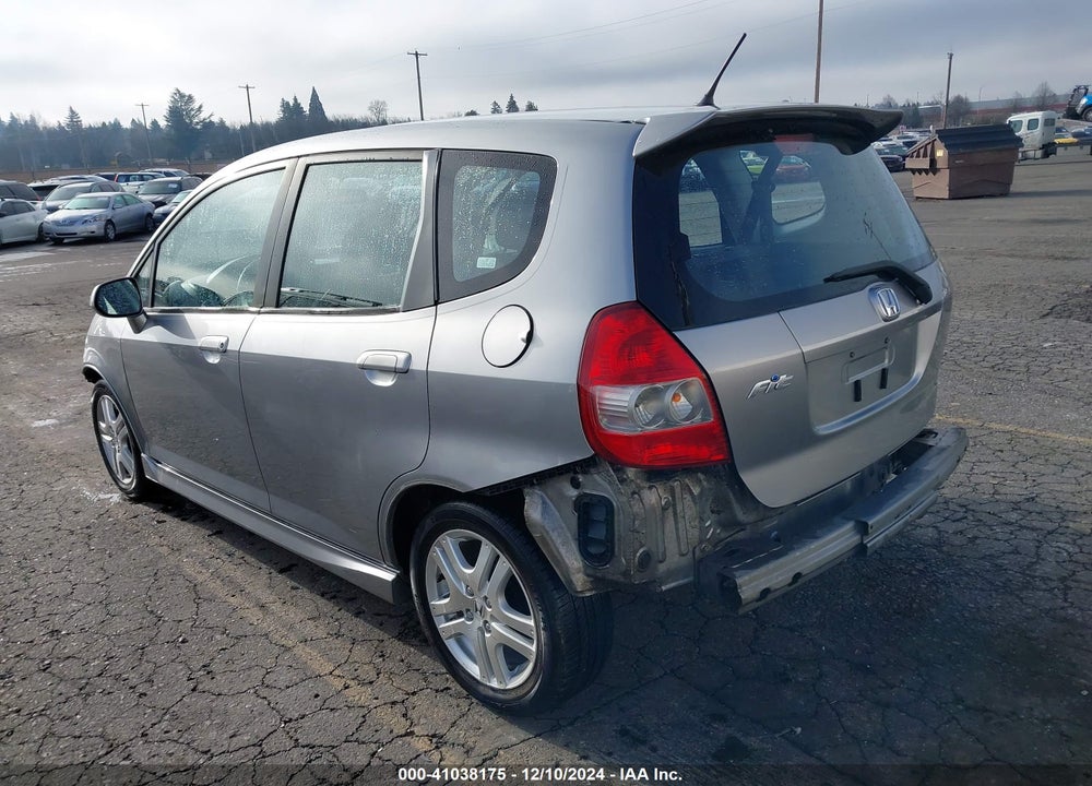 2007 HONDA FIT SPORT VIN: JHMGD38617S066664