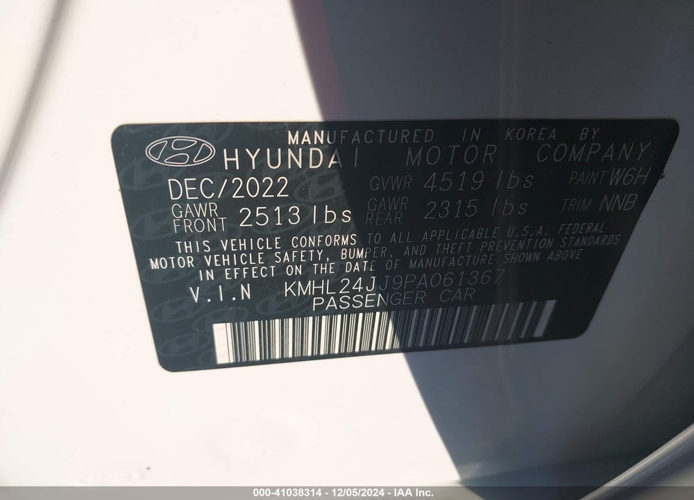 2023 HYUNDAI SONATA HYBRID BLUE VIN: KMHL24JJ9PA061367