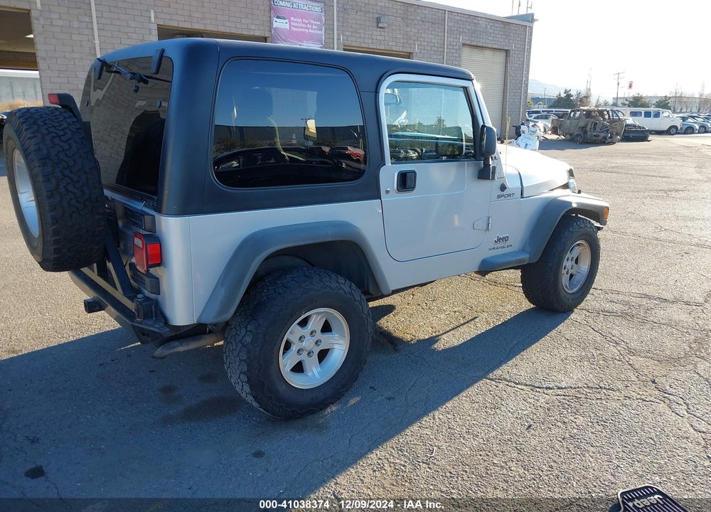 2004 JEEP WRANGLER SPORT VIN: 1J4FA49S84P785362