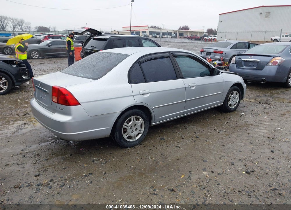 2002 HONDA CIVIC LX VIN: 2HGES16562H604998