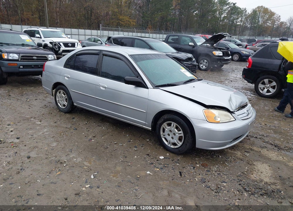 2002 HONDA CIVIC LX VIN: 2HGES16562H604998