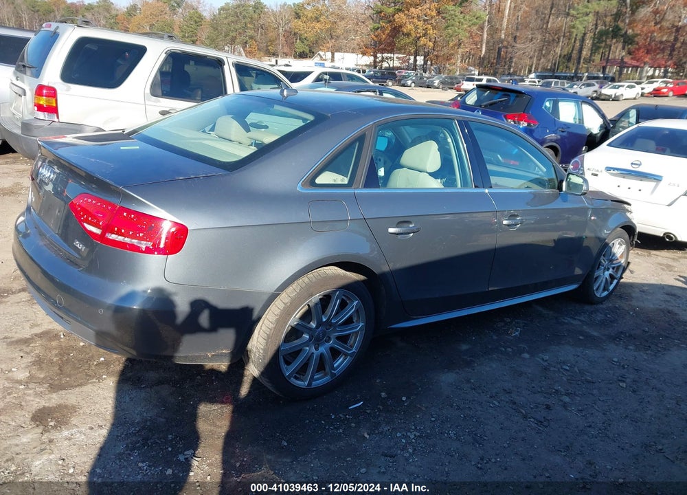 2012 AUDI A4 2.0T PREMIUM VIN: WAUEFAFL9CA035658