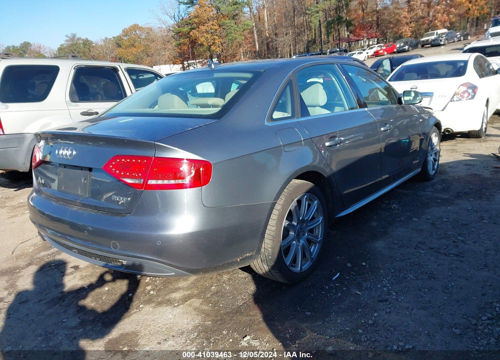 2012 AUDI A4 2.0T PREMIUM VIN: WAUEFAFL9CA035658