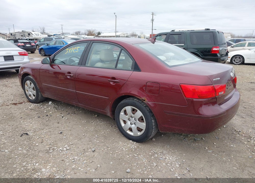 2009 HYUNDAI SONATA GLS VIN: 5NPET46CX9H494857