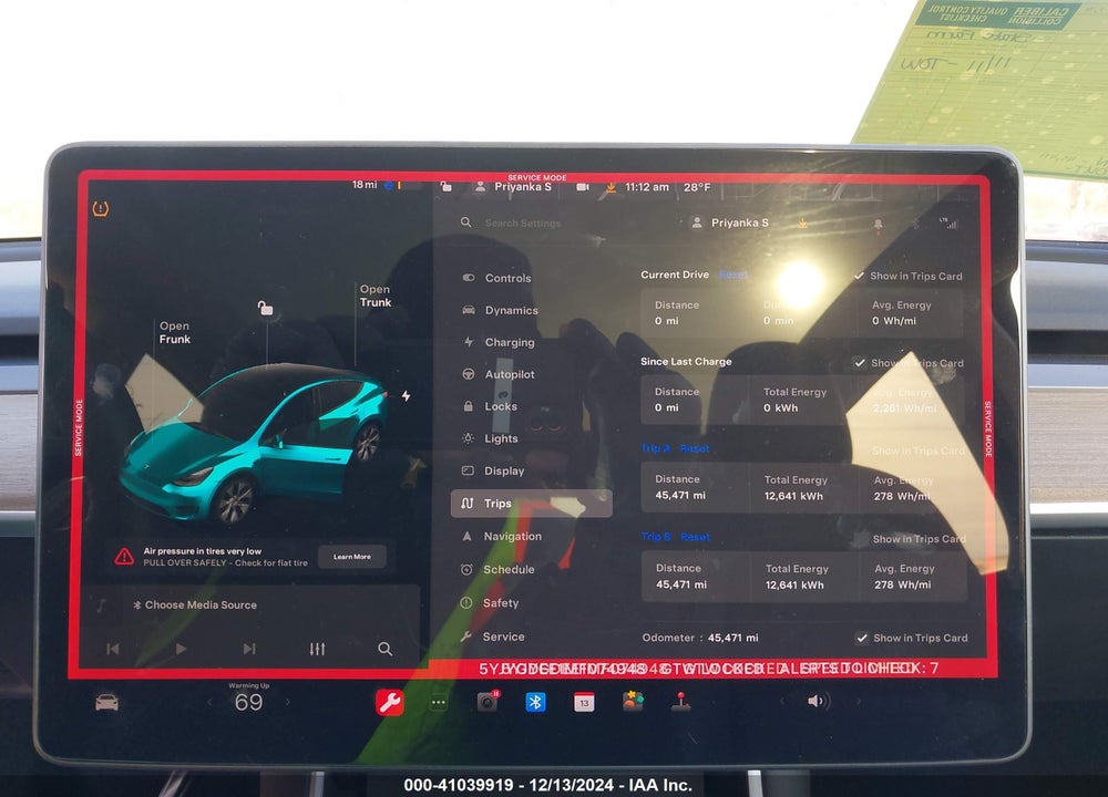 2021 TESLA MODEL Y LONG RANGE DUAL MOTOR ALL-WHEEL DRIVE VIN: 5YJYGDEE1MF074948
