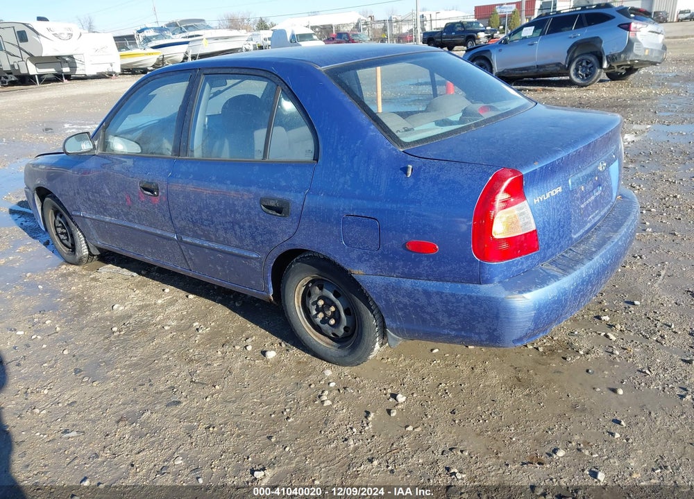 2001 HYUNDAI ACCENT GL VIN: KMHCG45C81U154321