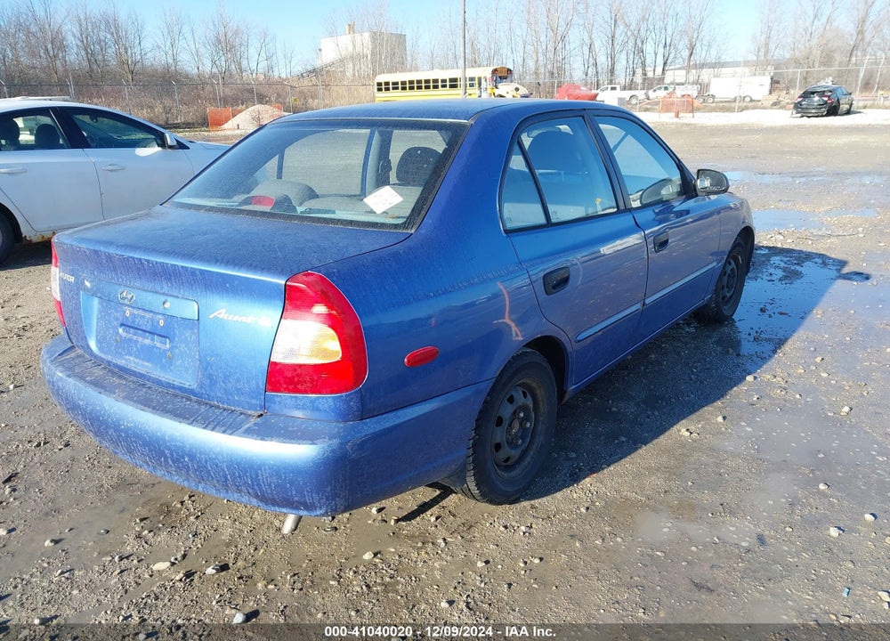 2001 HYUNDAI ACCENT GL VIN: KMHCG45C81U154321