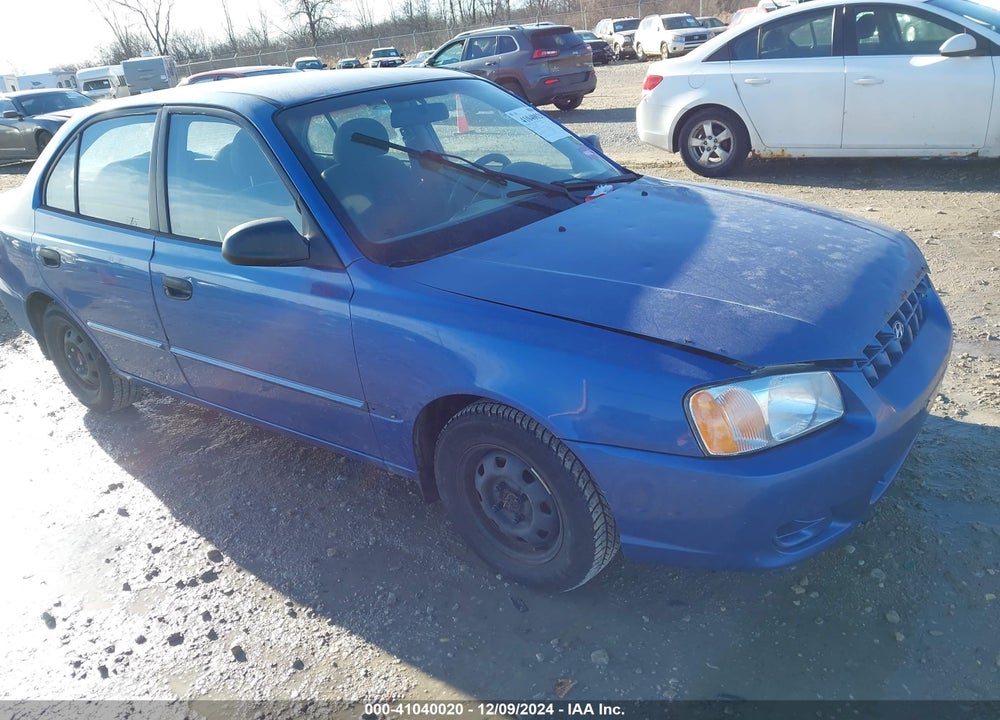 2001 HYUNDAI ACCENT GL VIN: KMHCG45C81U154321