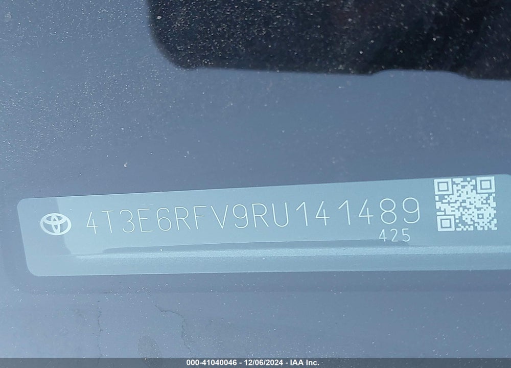 2024 TOYOTA RAV4 HYBRID XSE VIN: 4T3E6RFV9RU141489