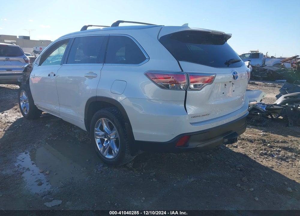 2016 TOYOTA HIGHLANDER HYBRID LIMITED PLATINUM V6 VIN: 5TDDCRFH4GS017756