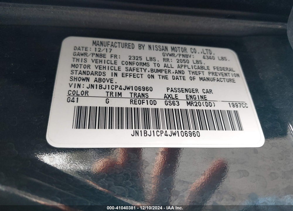 2018 NISSAN ROGUE SPORT SV VIN: JN1BJ1CP4JW106960