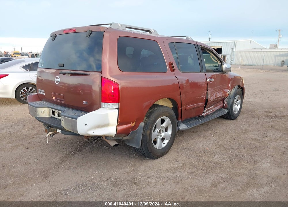 2004 NISSAN PATHFINDER ARMADA SE VIN: 5N1AA08B64N742091