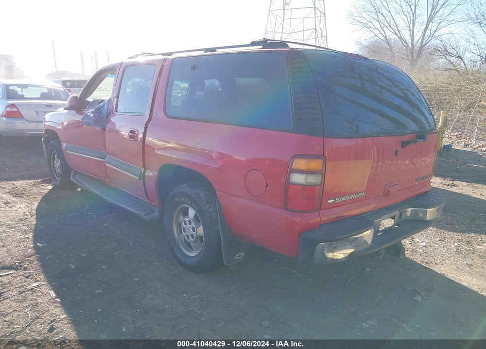 2001 CHEVROLET SUBURBAN 1500 LT VIN: 3GNFK16T41G283258