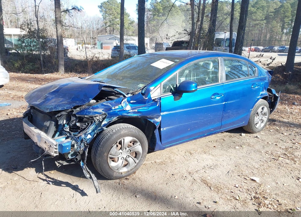 2013 HONDA CIVIC LX VIN: 19XFB2F54DE004861