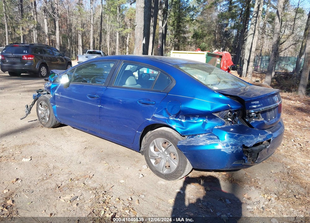 2013 HONDA CIVIC LX VIN: 19XFB2F54DE004861