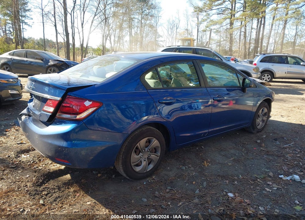 2013 HONDA CIVIC LX VIN: 19XFB2F54DE004861