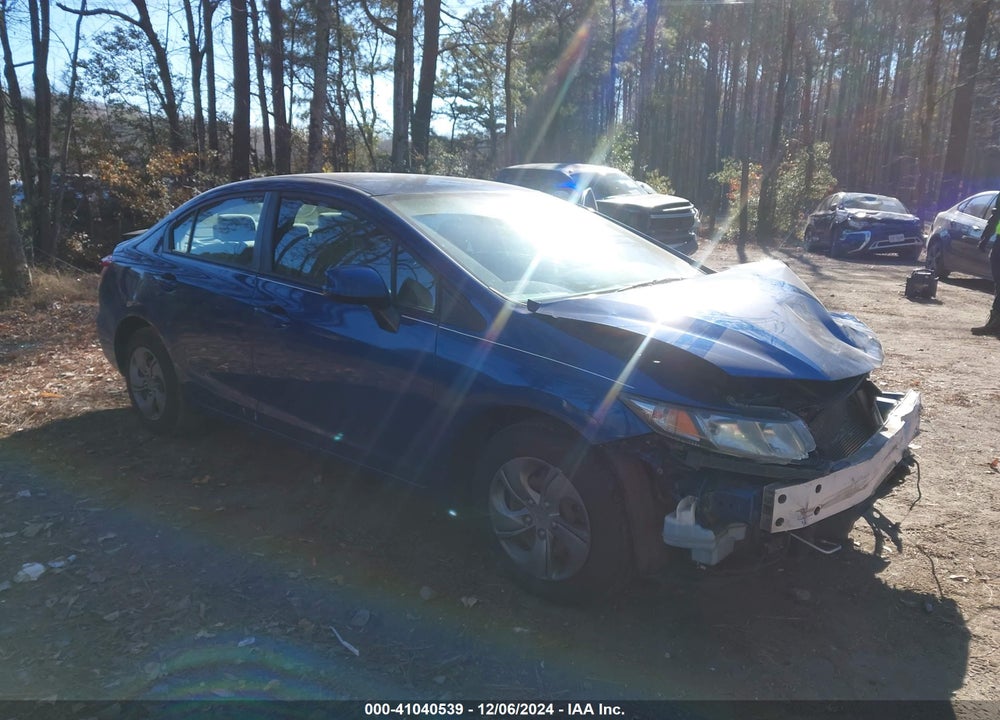 2013 HONDA CIVIC LX VIN: 19XFB2F54DE004861