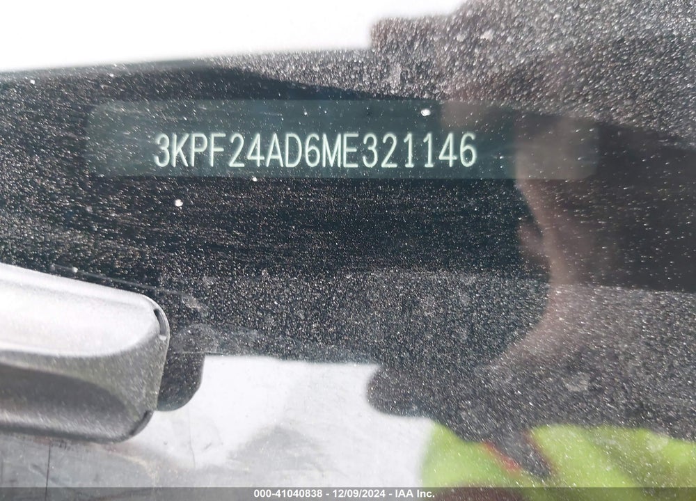 2021 KIA FORTE VIN: 3KPF24AD6ME321146