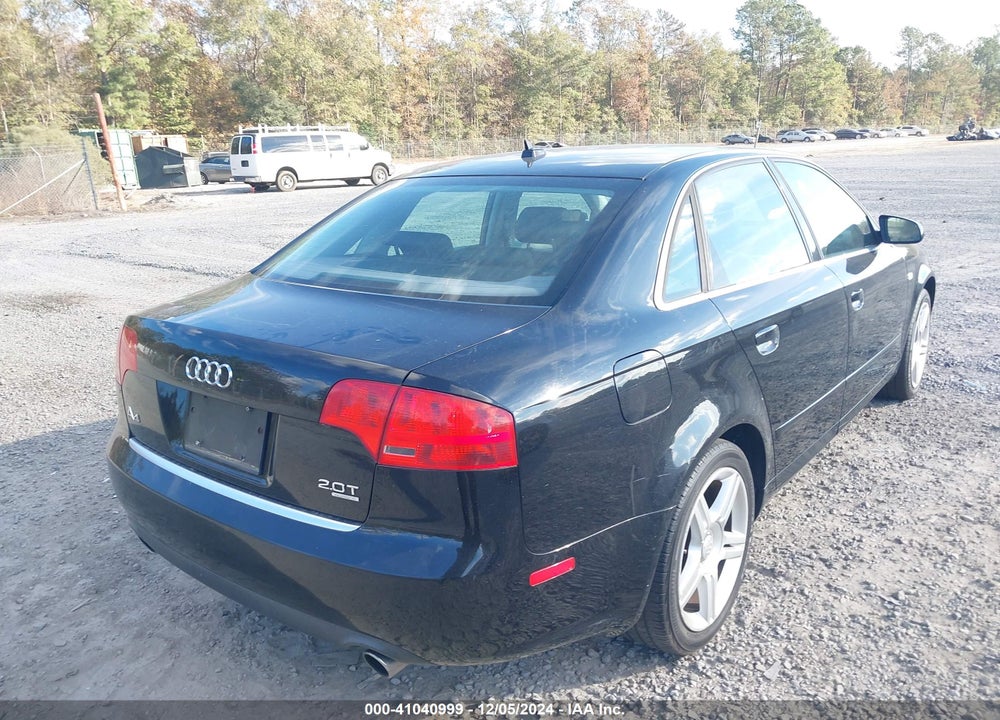 2007 AUDI A4 2.0T VIN: WAUDF78E57A116692