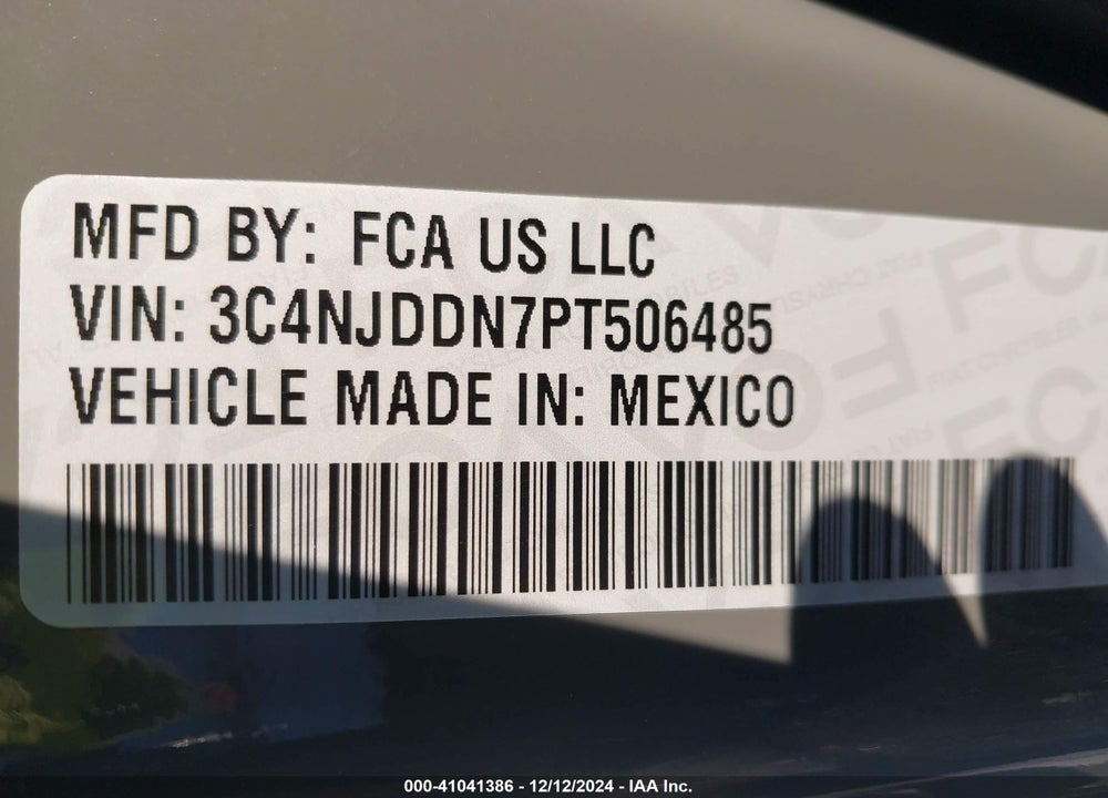 2023 JEEP COMPASS TRAILHAWK 4X4 VIN: 3C4NJDDN7PT506485