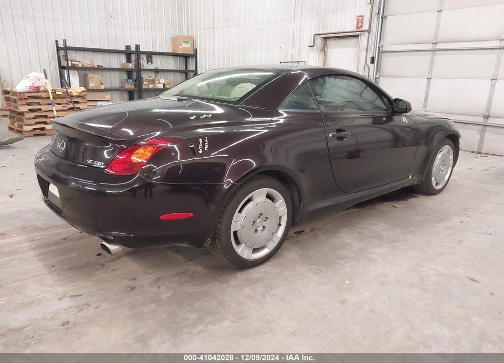2003 LEXUS SC 430 VIN: JTHFN48Y030040692