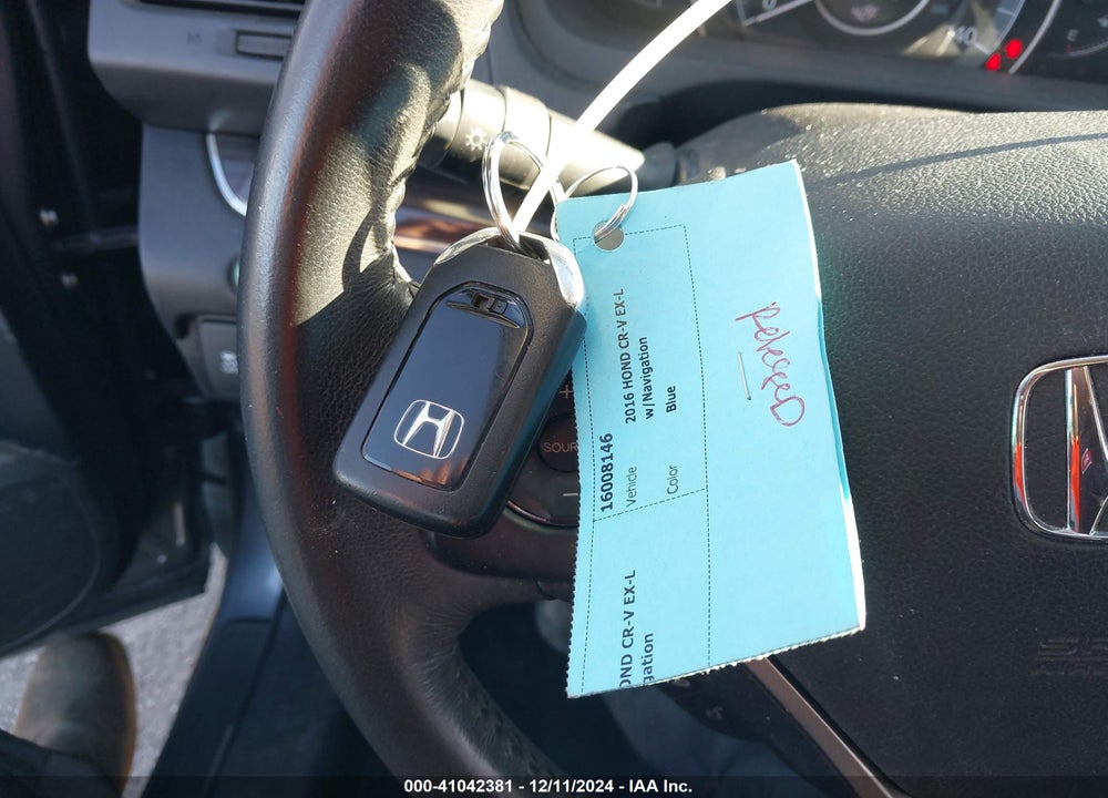 2016 HONDA CR-V EX-L VIN: 2HKRM3H79GH512058