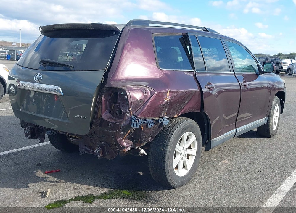 2012 TOYOTA HIGHLANDER SE V6 VIN: 5TDBK3EH1CS108826