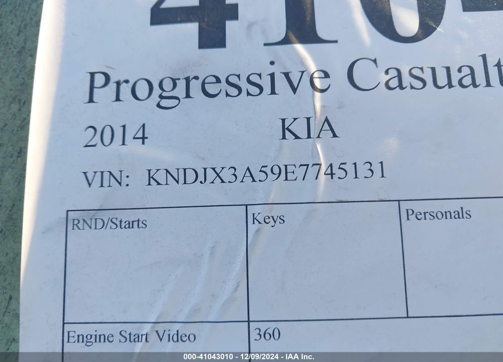 2014 KIA SOUL VIN: KNDJX3A59E7745131