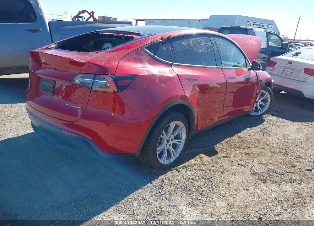 2020 TESLA MODEL Y LONG RANGE DUAL MOTOR ALL-WHEEL DRIVE VIN: 5YJYGDEE5LF049713