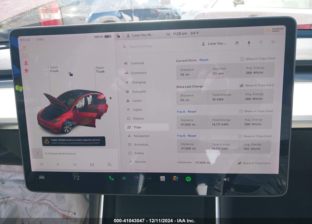 2020 TESLA MODEL Y LONG RANGE DUAL MOTOR ALL-WHEEL DRIVE VIN: 5YJYGDEE5LF049713