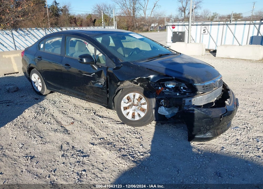 2012 HONDA CIVIC LX VIN: 19XFB2F56CE048665