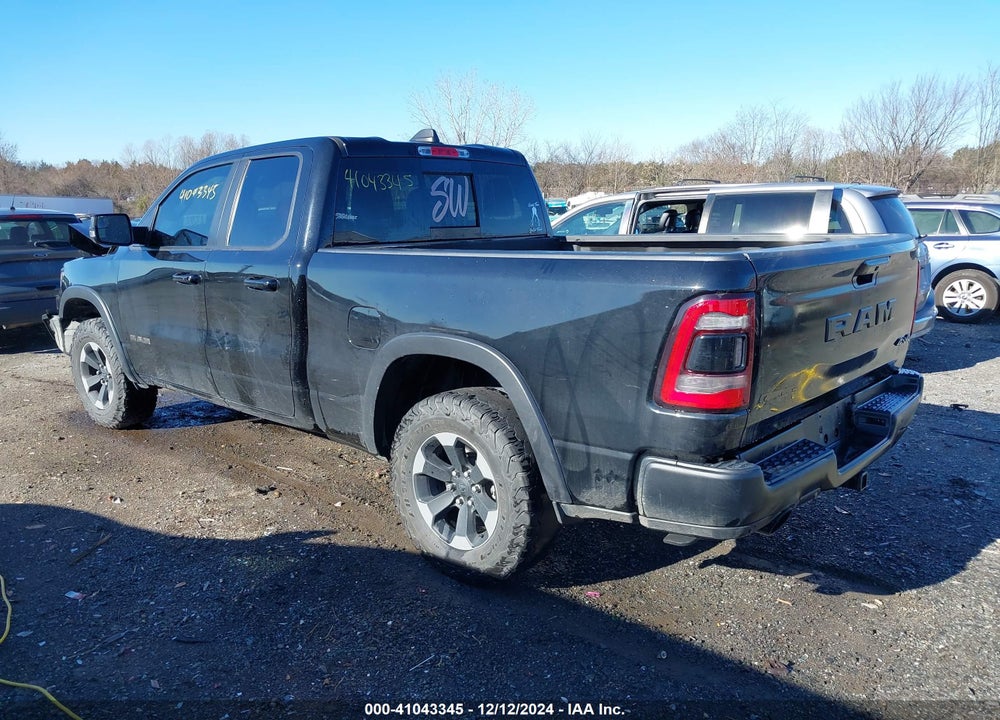 2019 RAM 1500 REBEL  4X4 6'4 BOX VIN: 1C6SRFET3KN843286