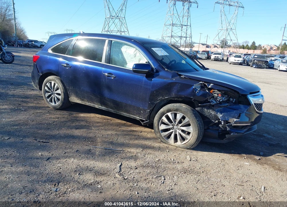 2014 ACURA MDX TECHNOLOGY PACKAGE VIN: 5FRYD4H40EB012842