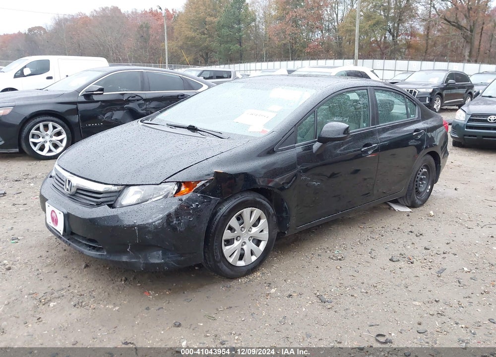2012 HONDA CIVIC LX VIN: 19XFB2F54CE374223
