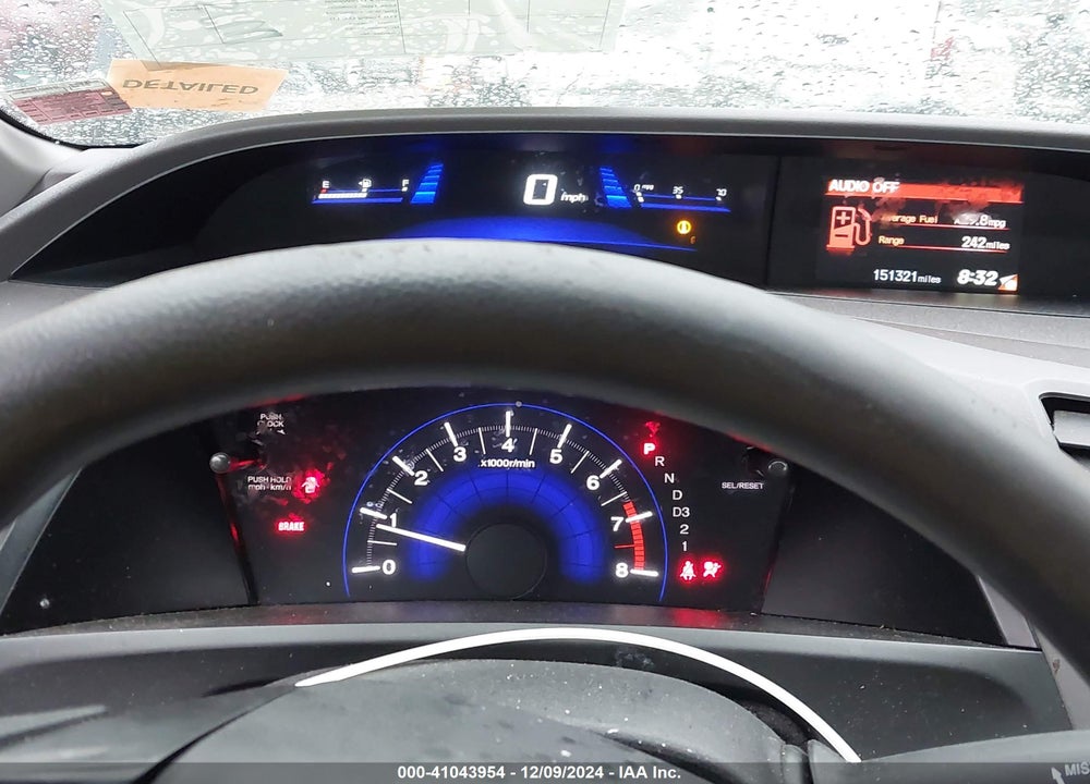 2012 HONDA CIVIC LX VIN: 19XFB2F54CE374223