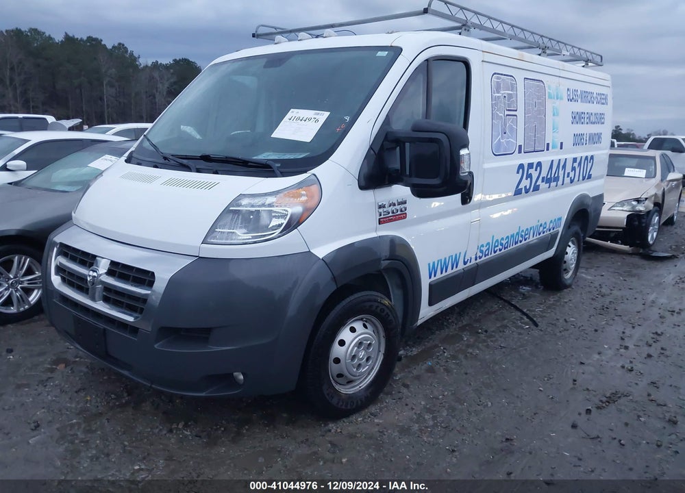 2016 RAM PROMASTER 1500 LOW ROOF VIN: 3C6TRVAG2GE107961