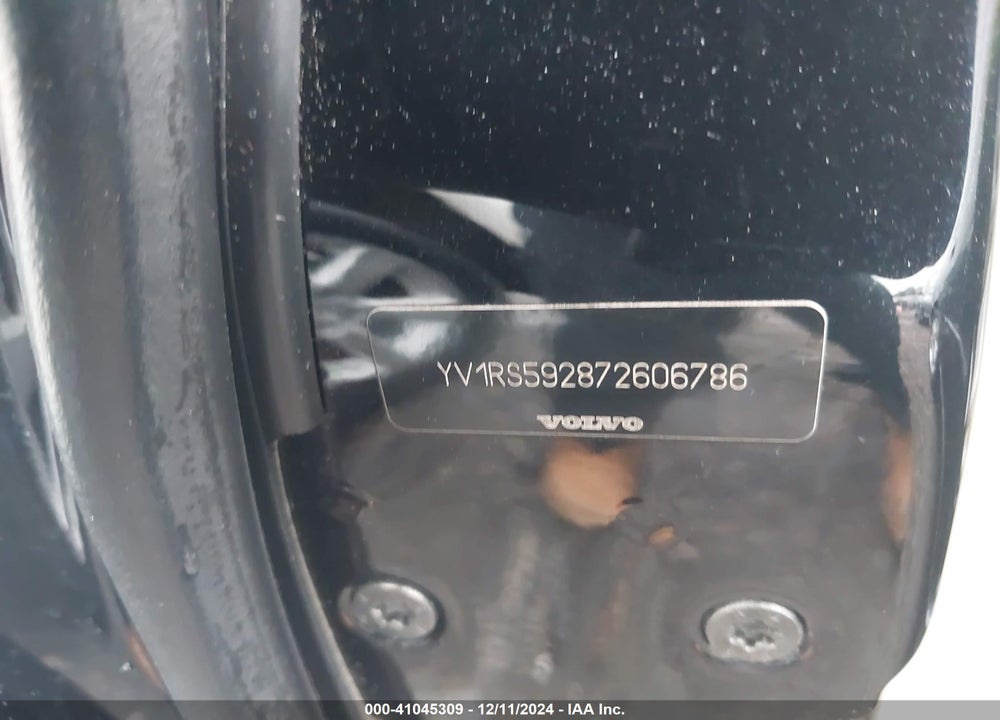 2007 VOLVO S60 2.5T VIN: YV1RS592872606786