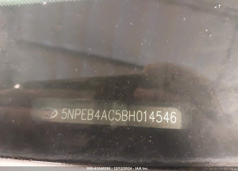 2011 HYUNDAI SONATA VIN: 5NPEB4AC5BH014546