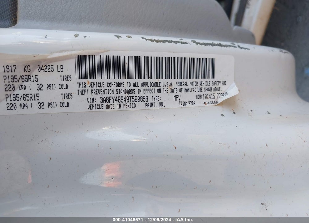 2009 CHRYSLER PT CRUISER LX VIN: 3A8FY48949T560853