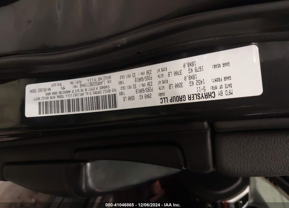 2011 JEEP GRAND CHEROKEE LIMITED VIN: 1J4RR5GG9BC719448